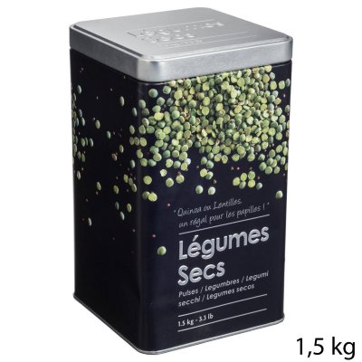 GENERIQUE Bo&icirc;te &agrave; l&eacute;gumes secs - L 10,7 x l 10,7 cm - Noir