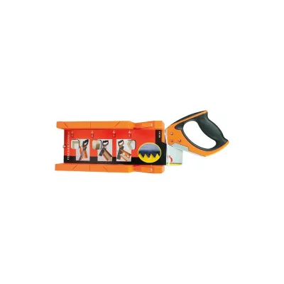 FISCHER DAREX Bo&icirc;te &agrave; onglet pour plinthes polystyr&egrave;ne + scie &agrave; araser