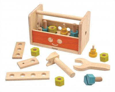 PLAN TOYS Boite &agrave; outils Robot en bois 