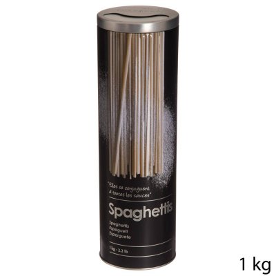 FIVE SIMPLY SMART Boite alimentaire - Relief II - spaghetti - 8.5 x 27 cm - Fer et &eacute;tain - Noir