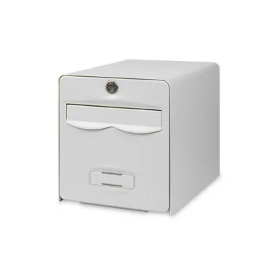 BURG WACHTER Bo&icirc;te aux lettres Balthazar en acier galvanis&eacute; - 1 porte - Blanc - 