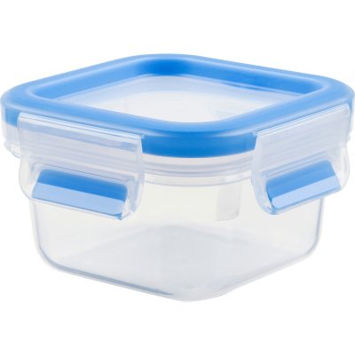 EMSA Bo&icirc;te carr&eacute;e Clip & Close bleu 0,25 L  