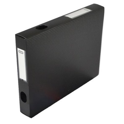  Bo&icirc;te classement non mont&eacute;e Elba Memphis - PP 7/10e - dos 4 cm - noir
