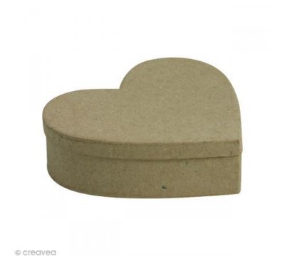 DECOPATCH Bo&icirc;te coeur 12,5 x 11,5 cm &agrave; d&eacute;corer - D&eacute;copatch - couleur variant