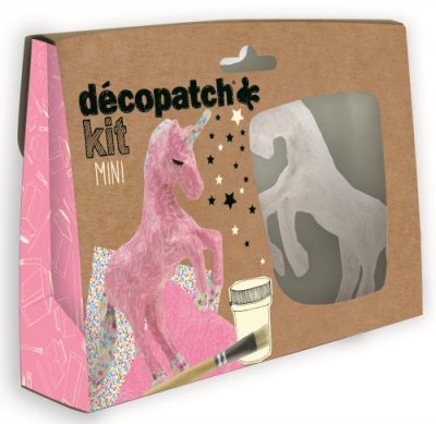 DECOPATCH Boite cr&eacute;ative D&eacute;copatch Avenue Mandarine Mini Kit Licorne