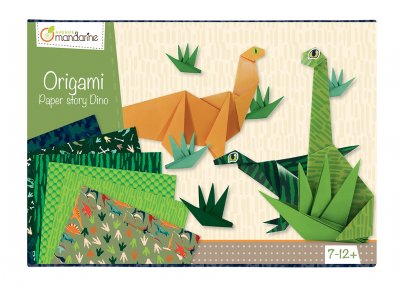 AVENUE MANDARINE Bo&icirc;te cr&eacute;ative - origami dinosaures - 10 mod&egrave;les