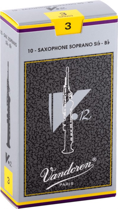 VANDOREN Bo&icirc;te de 10 anches V12 saxophone soprano Force 3 - SR603