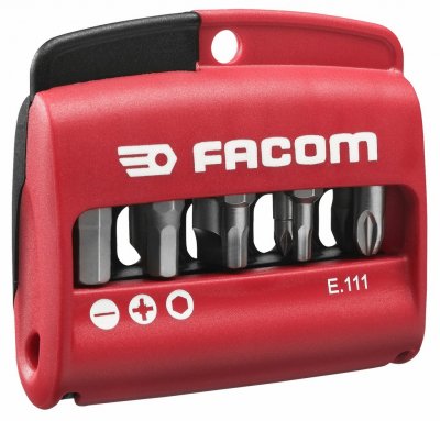 FACOM Bo&icirc;te De 10 Embouts Mixtes (fente, Pz, 6 Pans) E.111pb - 