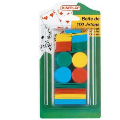 GENERIQUE Boite De 100 Jetons Pour Jeu De Belote Coinche