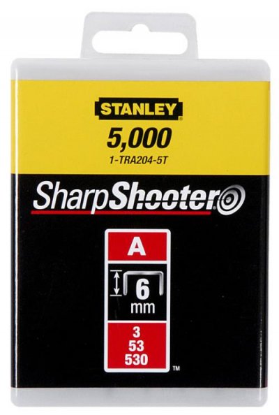 STANLEY Boite de 1000 Agrafes type A  - 1-TRA204T - 6 mm