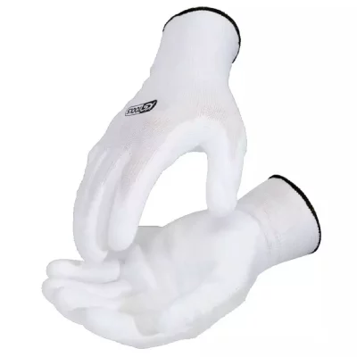 KS TOOLS Bo&icirc;te de 12 paires de gants - Microfibres - Blanc - Taille XXL - 310.0460