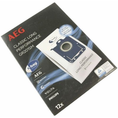 AEG Boite de 12 sacs + 1 filtre gr201sm d'origine aspirateur 9001669762, 9001688242