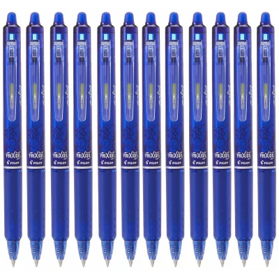 PILOT Bo&icirc;te de 12 stylos roller FriXion Clicker encre gel -  - Bleu