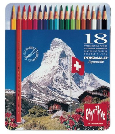 CARAN D ACHE Boite de 18 crayons de couleur Caran d'Ache Prismalo aquarellable