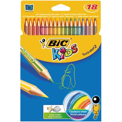 GENERIQUE Bo&icirc;te de 18 crayons de couleur Kids Tropicolors
