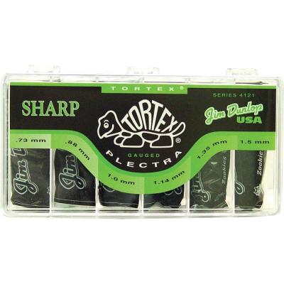 DUNLOP Bo&icirc;te de 216 m&eacute;diators Tortex Sharp