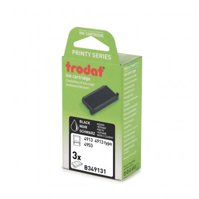 TRODAT Bo&icirc;te de 3 recharge d'encre  6/4913 - coloris noir