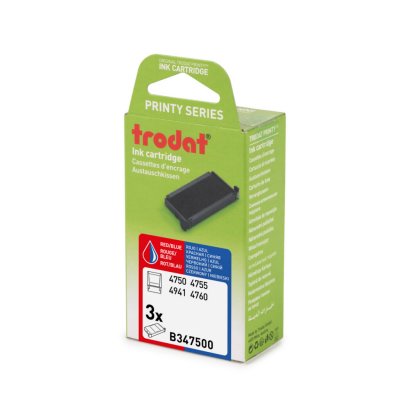 TRODAT Bo&icirc;te de 3 recharge d encre  G/4750 bicolore