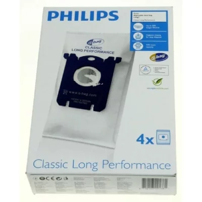 PHILIPS Boite de 4 sacs microfibres S-BAG (63316-38043) Aspirateur (FC8021/03 883802103010 )