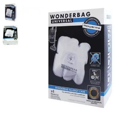 ROWENTA Boite de 4 sacs microfibres universels Aspirateur WB484720 