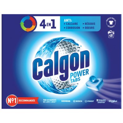 CALGON Bo&icirc;te de 48 pastilles anticalcaire 2 en 1 -IT