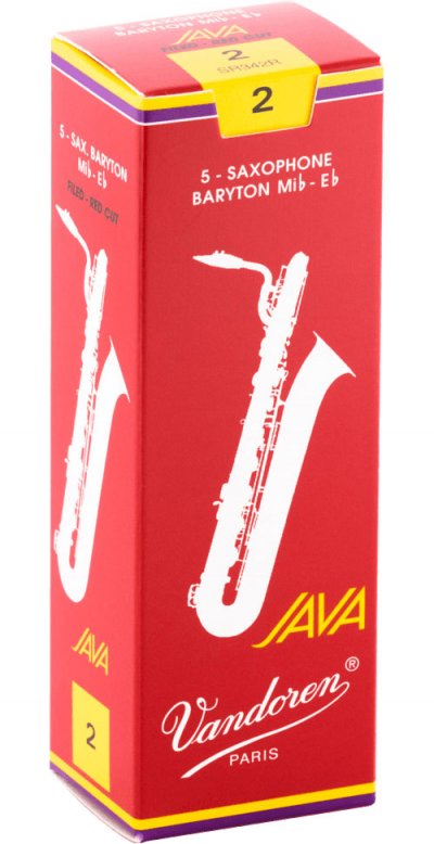 VANDOREN Bo&icirc;te De 5 Anches Saxophone Baryton Java Red Force 2 -  Sr342r