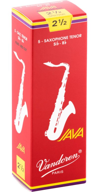 VANDOREN Bo&icirc;te de 5 anches saxophone tenor Java Red Force 2.5 - SR2725R