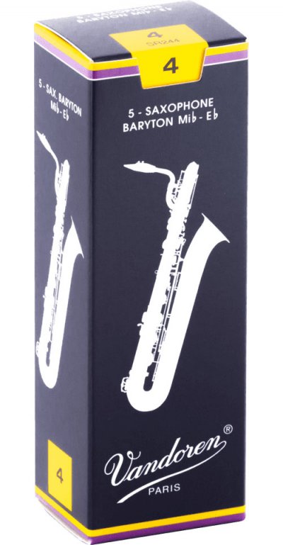 VANDOREN Bo&icirc;te De 5 Anches  "Traditionnelles" Saxophone Baryton Force 4