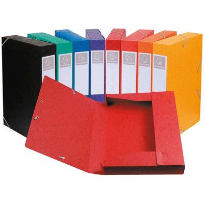 EXACOMPTA Boite de classement cartobox dos 40mm assortie - carton de 10