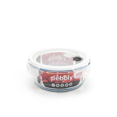 PEBBLY Boite de conservation ronde verre  borosilicate 950ml