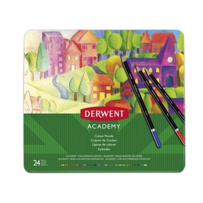 DERWENT Bo&icirc;te de crayons de couleur -  Academy - 24 pcs -  - couleur variant