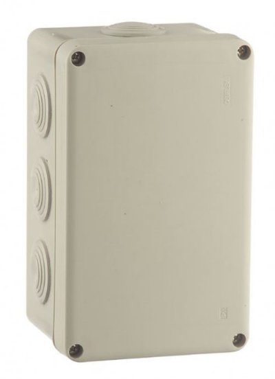 DEBFLEX Bo&icirc;te de d&eacute;rivation &eacute;tanche IP55  175x110x80mm 8 entr&eacute;es grise.