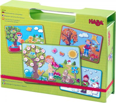 HABA Bo&icirc;te de jeu magn&eacute;tique Les 4 saisons 