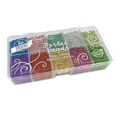 BUKI Boite de perles de rocaille metalliques PE013