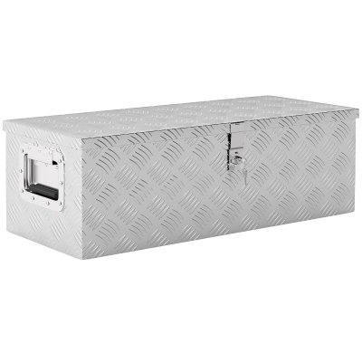 HOMCOM Boite de rangement aluminium