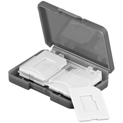 Bo&icirc;te de rangement pour 4 cartes m&eacute;moire SD / Micro SD