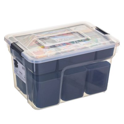 FIVE SIMPLY SMART Bo&icirc;te de rangement Samba avec compartiments - 8 L 17,7 cm Gris