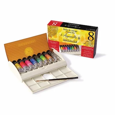  Bo&icirc;te de voyage - la petite aquarelle - 8 tubes 10 ml #0