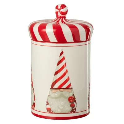 GENERIQUE Bo&icirc;te D&eacute;co en Dolomite ""P&egrave;re No&euml;l"" 26cm Rouge