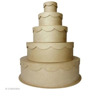 DECOPATCH Bo&icirc;te gigogne g&acirc;teau de c&eacute;r&eacute;monie x 5