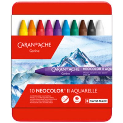 CARAN D ACHE Bo&icirc;te m&eacute;tal de 84 craies &agrave; la cire aquarellables NEOCOLOR II