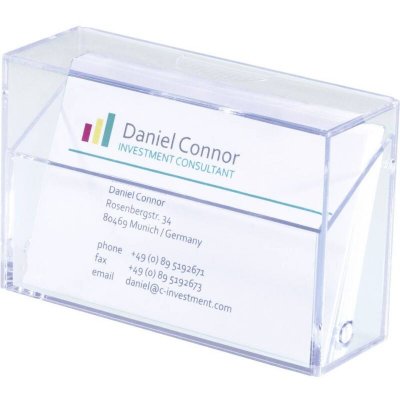 SIGEL Bo&icirc;te pour cartes de visite, plastique dur