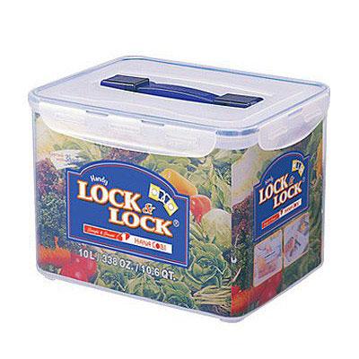 GENERIQUE Bo&icirc;te rectangulaire avec poign&eacute;e 10 L Lock and Lock
