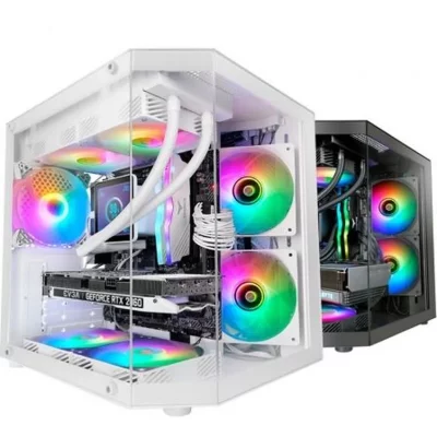 MARS GAMING Bo&icirc;tier ATX semi-tour  MC3TLITEW Blanc