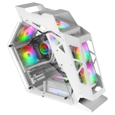 MARS GAMING Bo&icirc;tier ATX semi-tour  MC61 White