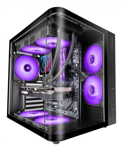 MARS GAMING Bo&icirc;tier ATX semi-tour  MCCURV Noir - Neuf