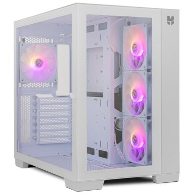 NOX Bo&icirc;tier ATX semi-tour  Blanc USB 3.0 LED RGB