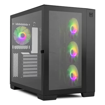 NOX Bo&icirc;tier ATX semi-tour -  - Noir - USB 3.0 - LED RGB - Verre tremp&eacute;