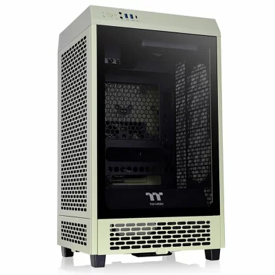 THERMALTAKE Bo&icirc;tier ATX semi-tour  Tower 200 Noir Vert