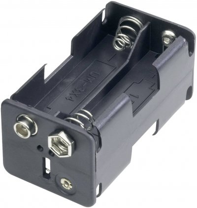 GOOBAY Bo&icirc;tier coupleur 4 piles R6 noir connexions &agrave; pression